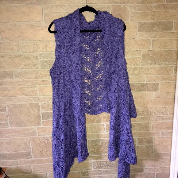 Sweaters - ✅Purple Knitted Sweater Vest/Shawl